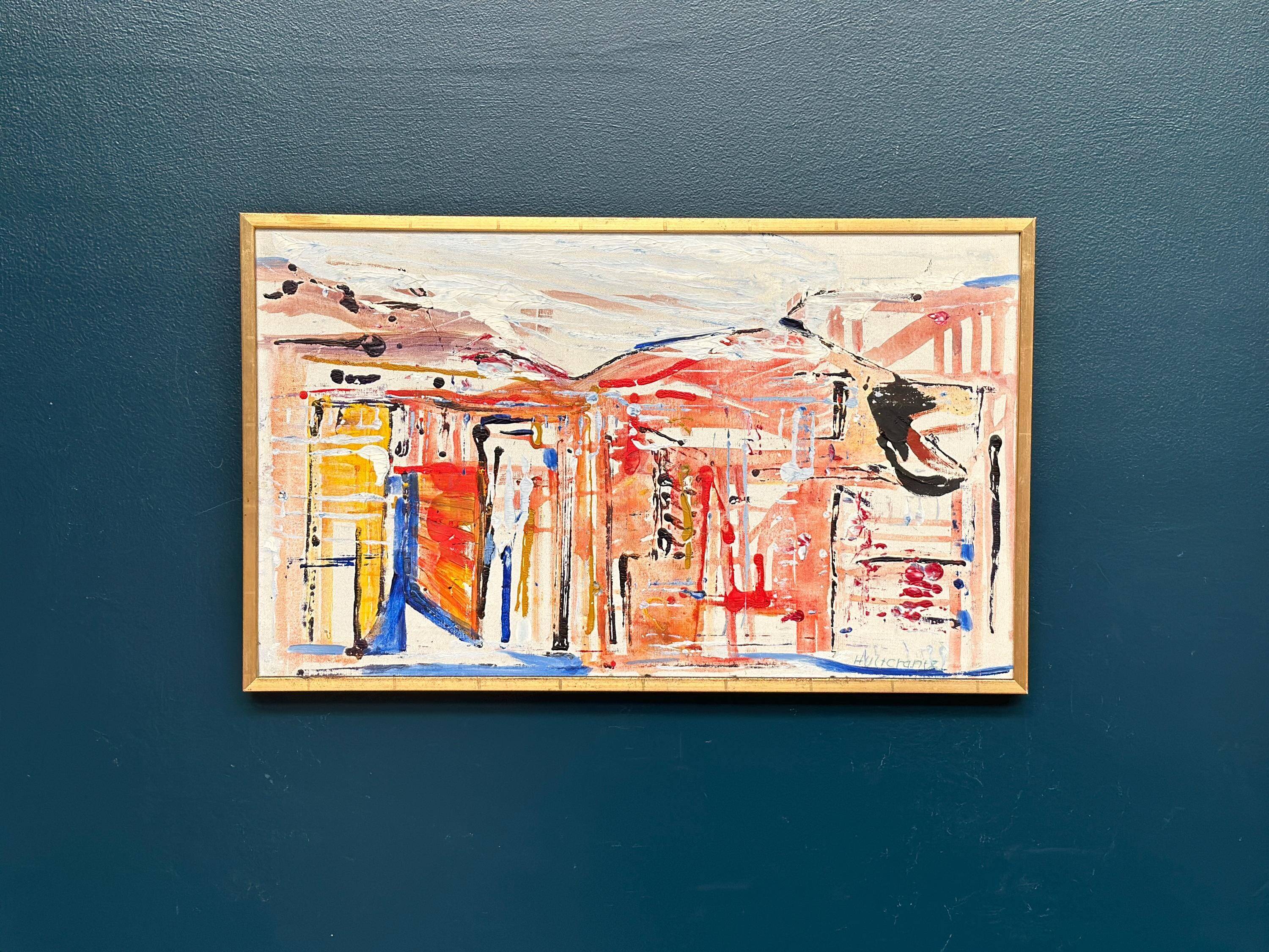 Swedish Oil on Canvas – “Composition” by Tore Hultcrantz