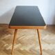 Table basse des années 1960 en milieu de siècle avec un verre opaxite noir par Jiri Jiroutek