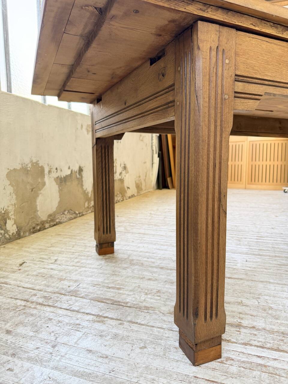 Country farmhouse table in solid beech and oak 2.5m XL