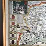 Hantshire Described and Devided, Reproduction of Map of County Hampshire by John Speed (1552-1629)