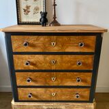 Dresser 4 drawers black and solid wood