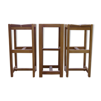 Massive elm bar stools Maison Regain