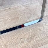 Set of mid-century design chrome dining chairs and table, 1970s