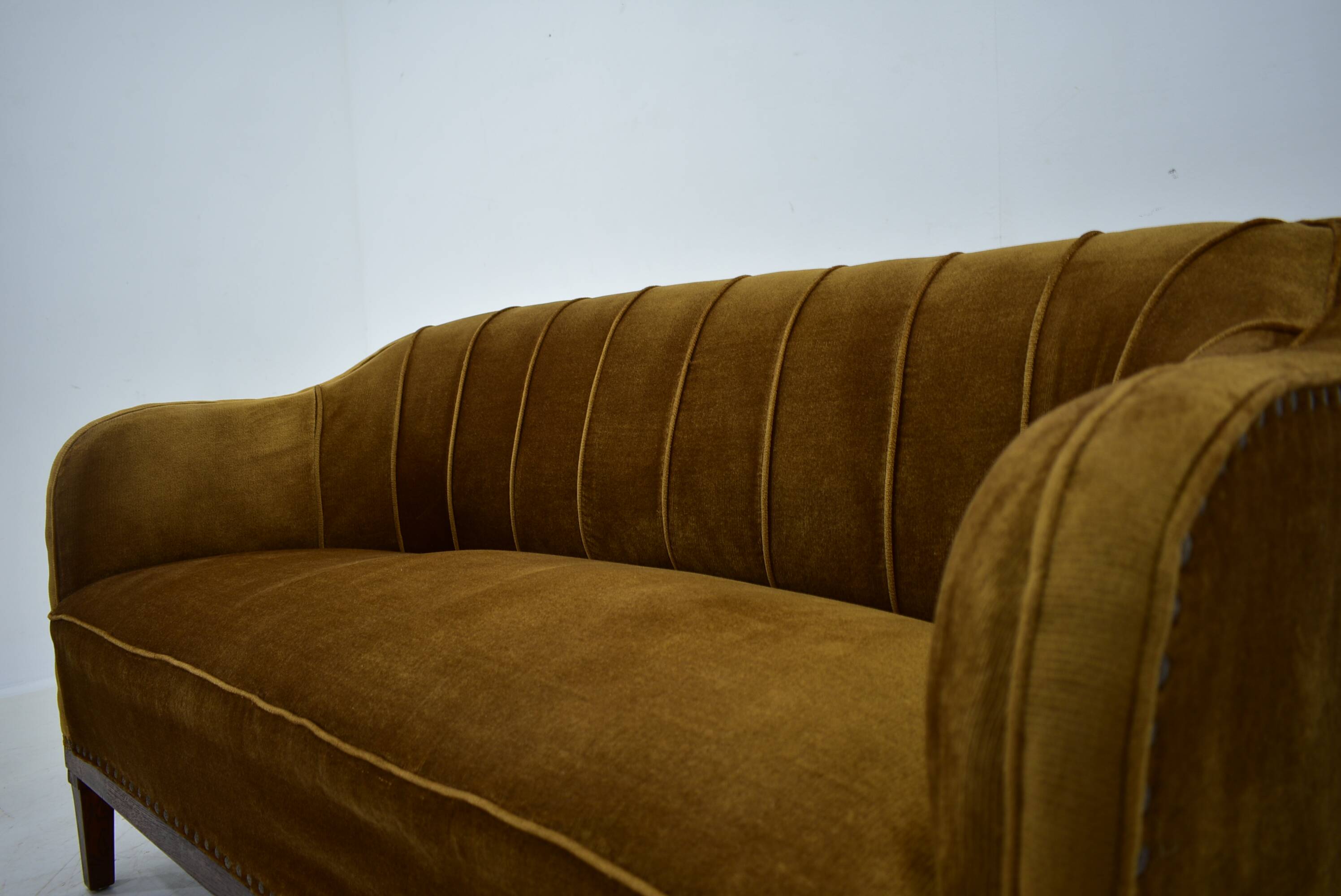 Canapé Art Déco des années 1930, Tchécoslovaquie