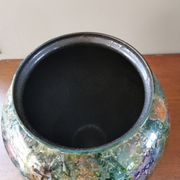 Eglomise Lacquered Glass Vase Line