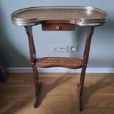 Marquetry pedestal table or side table