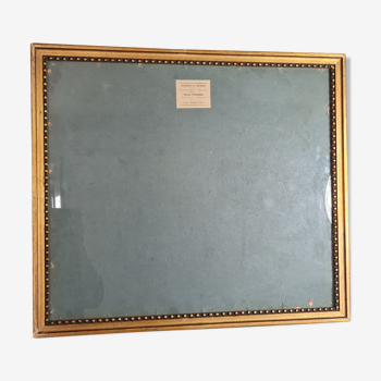 Old beaded frame st. Louis XVI gilded stucco wood