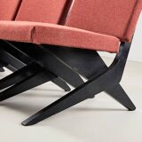 Set of 3 Scissor Easy Chairs Model FB18 by Architect Jan van Grunsven for Pastoe Netherlands 1955