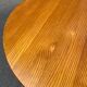 Round oval farmhouse table in solid pine wood, extendable 200cm
