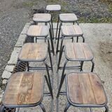Bar stool - wood and metal workshop