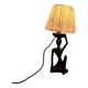 Ebony lamp with seated woman / 1930s