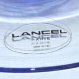 Vintage blue crystal salad bowl from the lancel paris brand