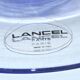 Vintage blue crystal salad bowl from the lancel paris brand