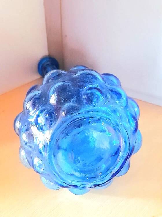 Italian Carafe Empoli blue 1970