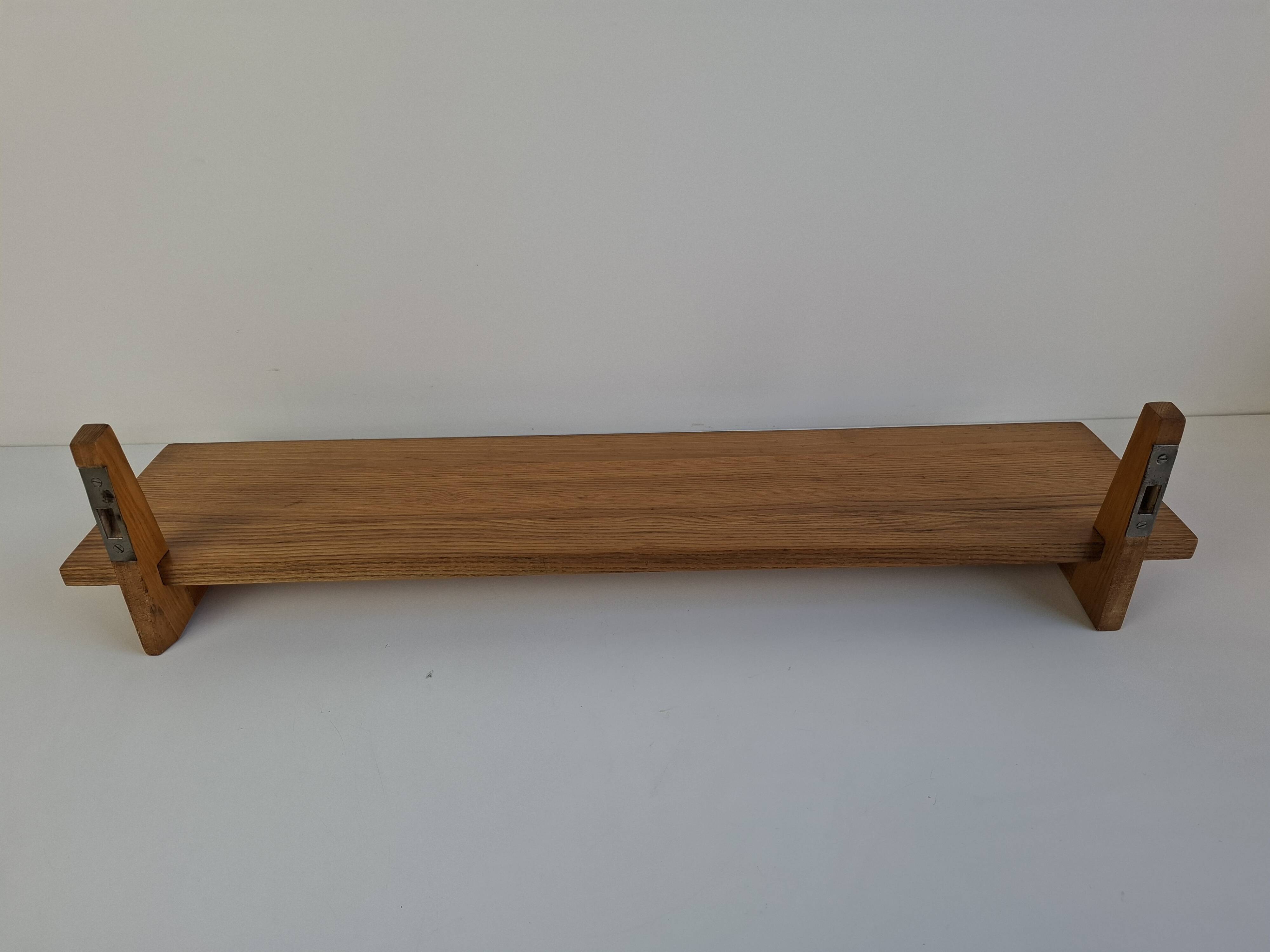 Midcentury Czechoslovak Wooden Wall Shelf, 1960s