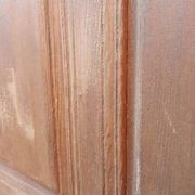 Porte d'entrée et son cadre imposte en verre translucide, début XXème