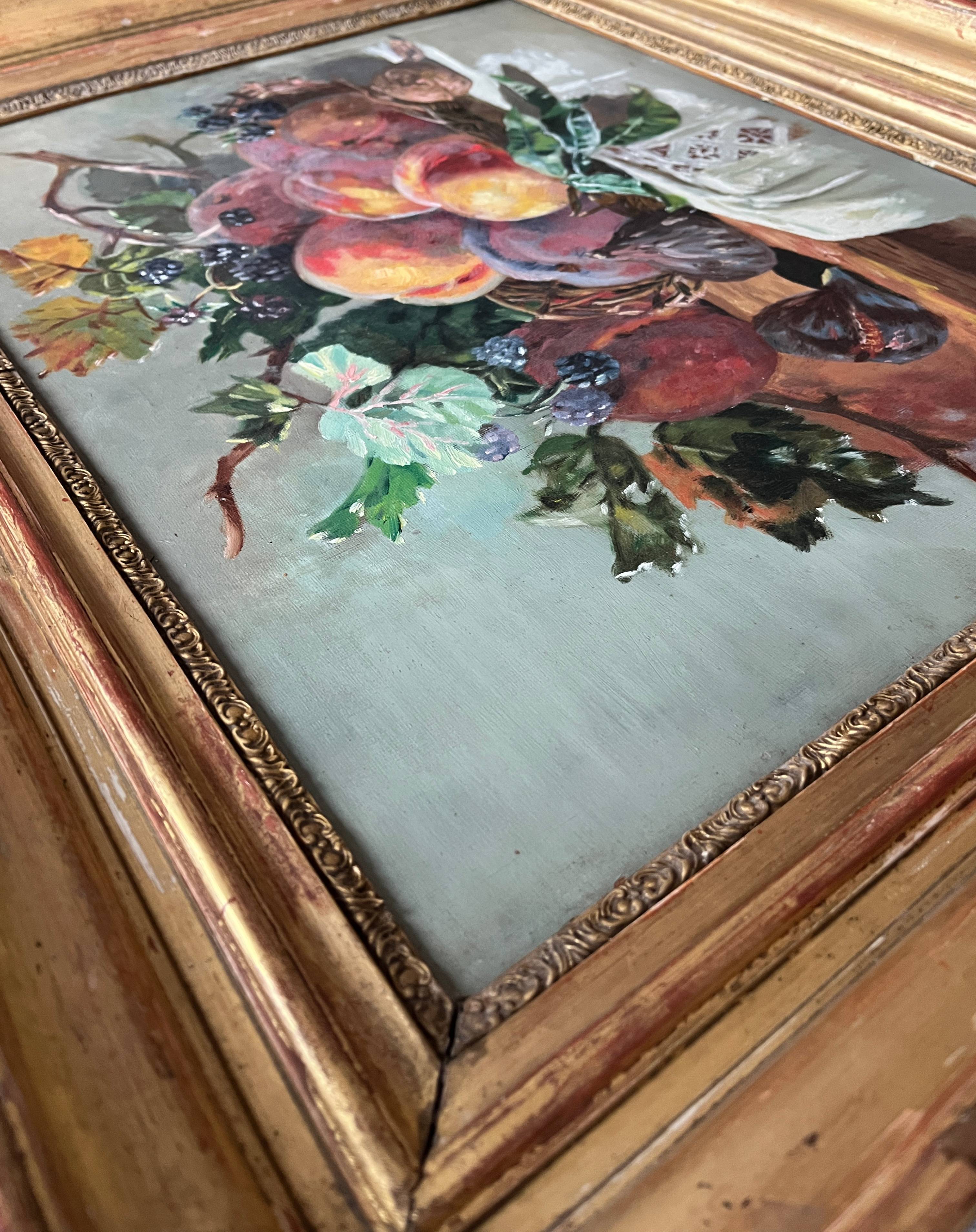 HSP painting "Composition with fruits" 19th/20th century signed