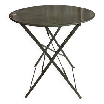 Table fer forgé pliante