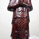 Asian statuette, popular art in carved monoxyle wood, vintage 1930-1960.