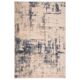 Tapis en laine abstrait beige et bleu