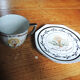 Ancient Cup And Saucer In Porcelain First Communion