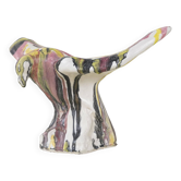 Ceramic bird sculpture, Italian design, 1970s, manufacturer: F. Ferroni
