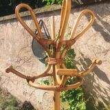 Rattan coat hanger