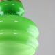 Big Green Mid-century Italian Brass and Glass Pendant Lamp