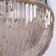 Mid-Century Chandelier in Chrome, Steel and Glass, Rewired, Italy, 1960s