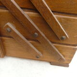 Old wooden sewing box