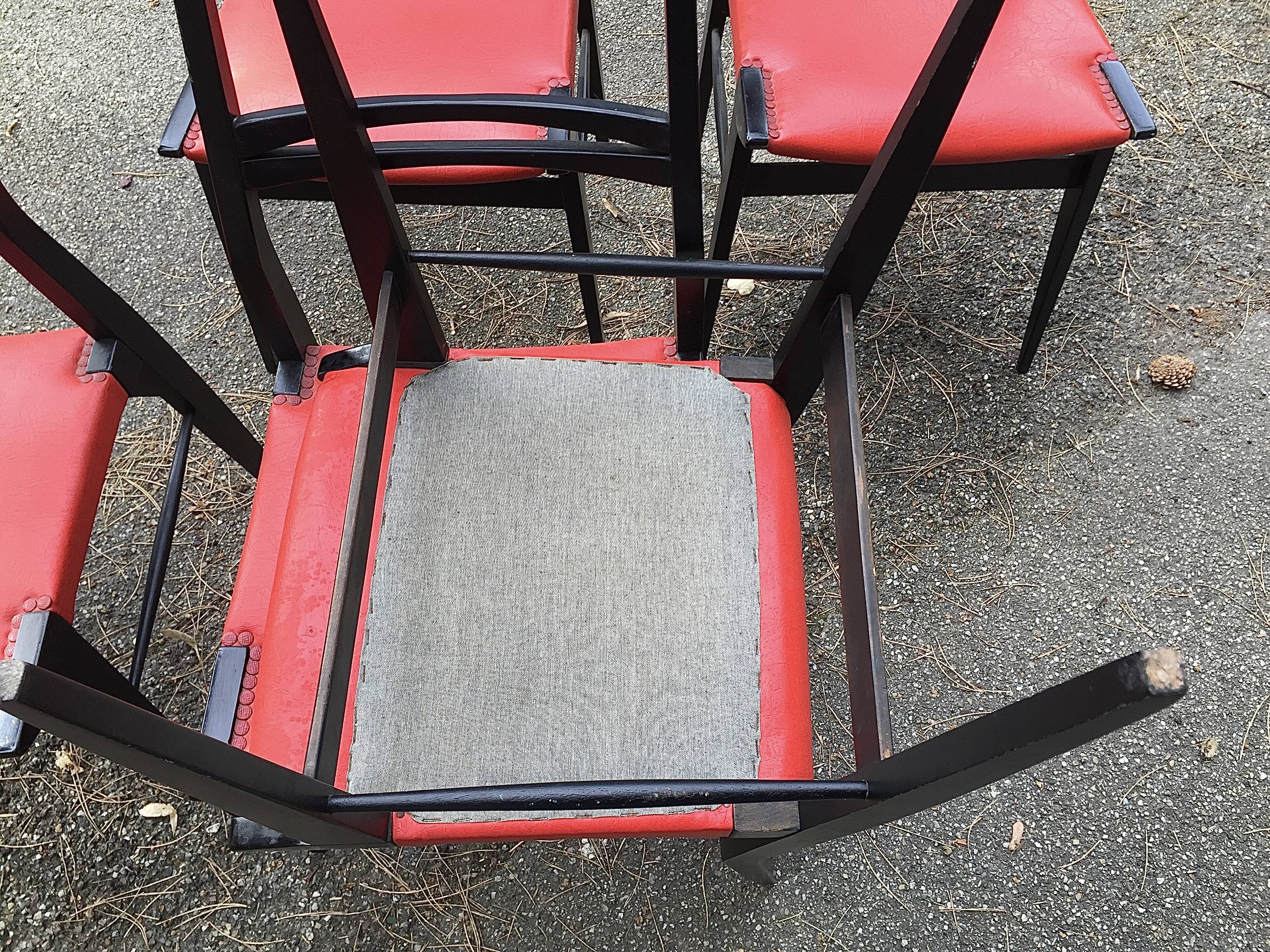 6 Alfred Hendrickx chairs circa 50s