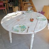Table ronde avec 2 abattants