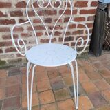 Wrought iron garden armchair