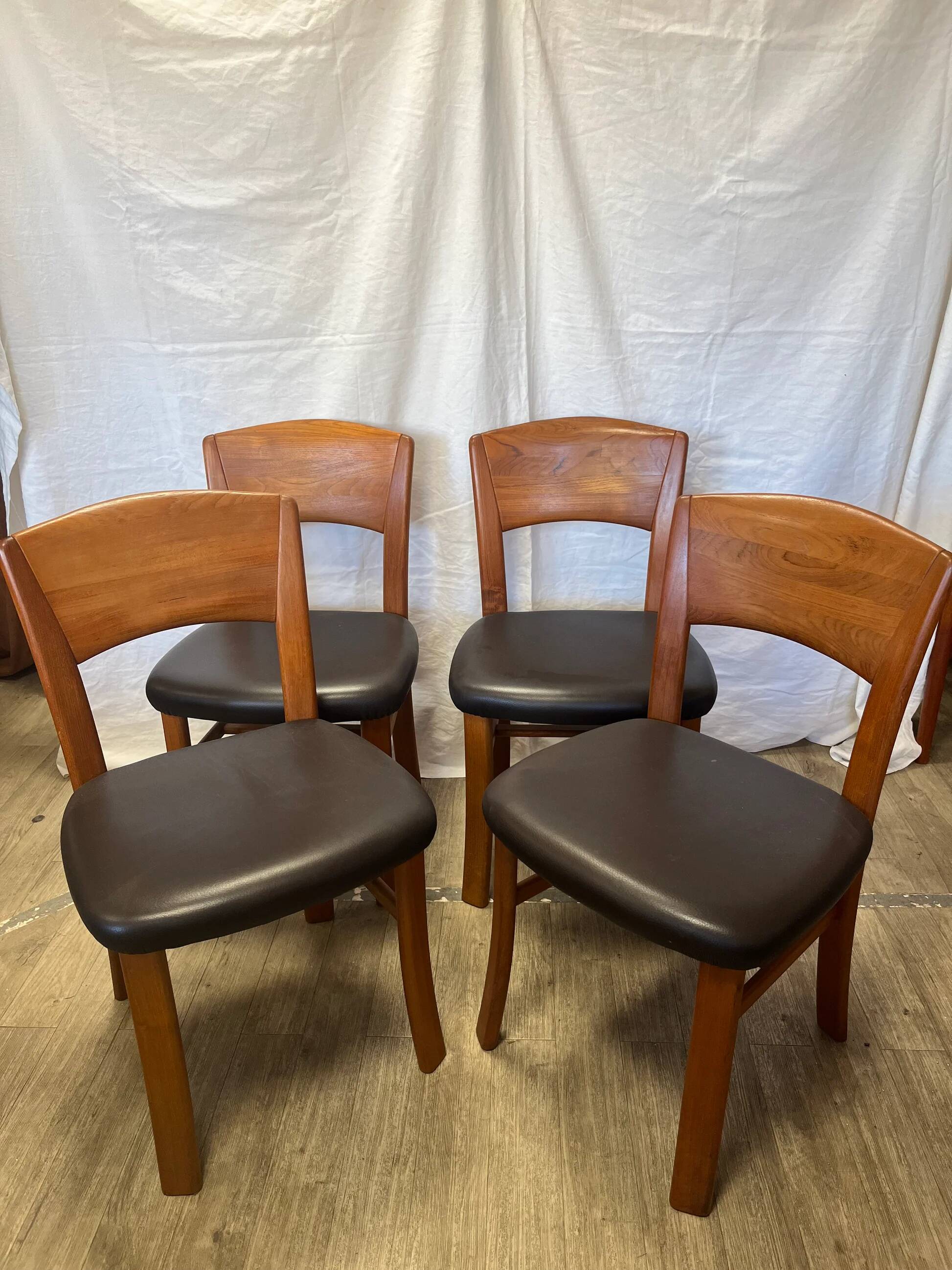 Scandinavian chairs in solid teak from the 1970s.