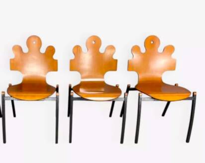 3 "Puzzle" chairs, designed by Essaime, France 1995