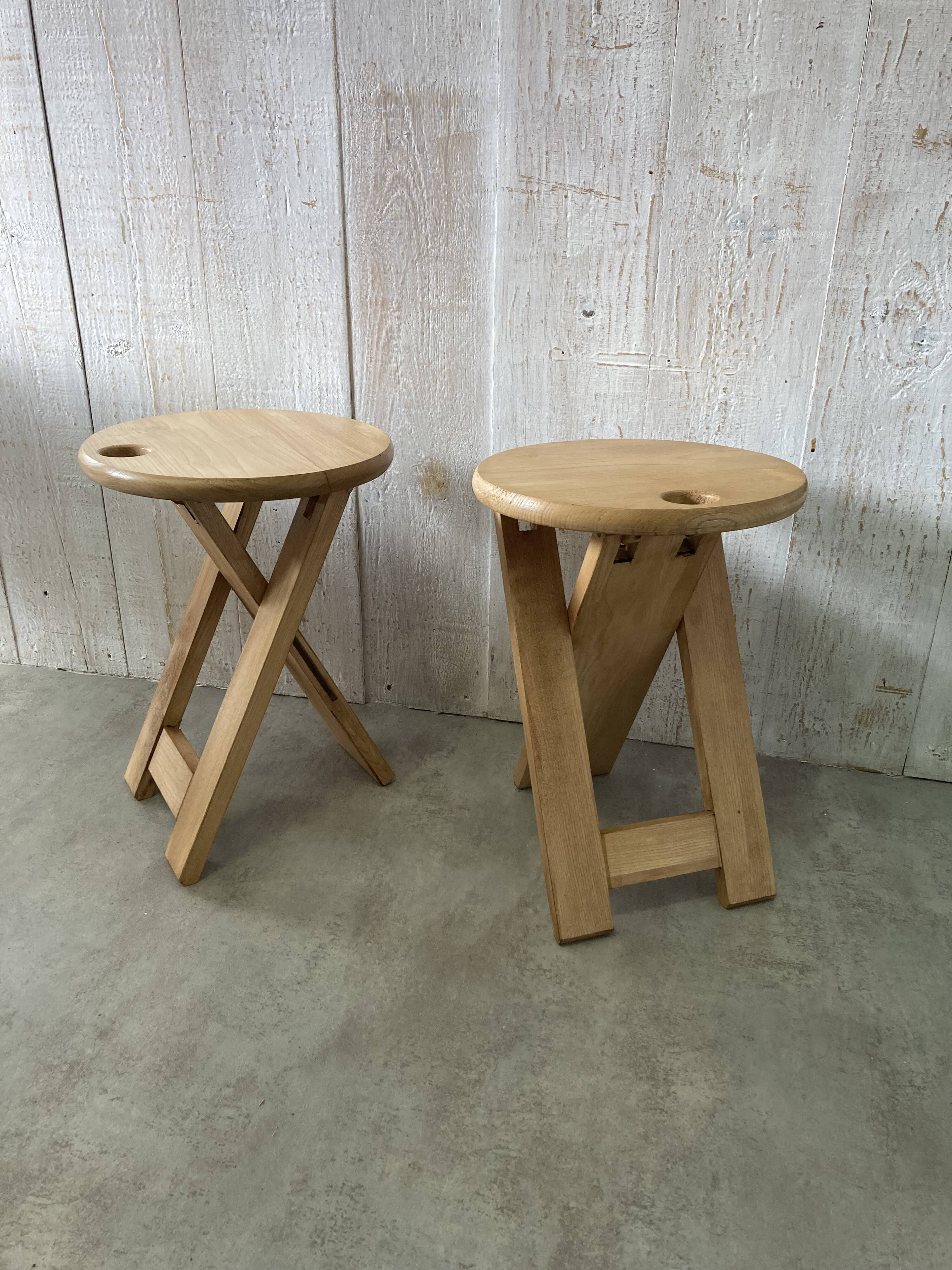 Pair of folding stools