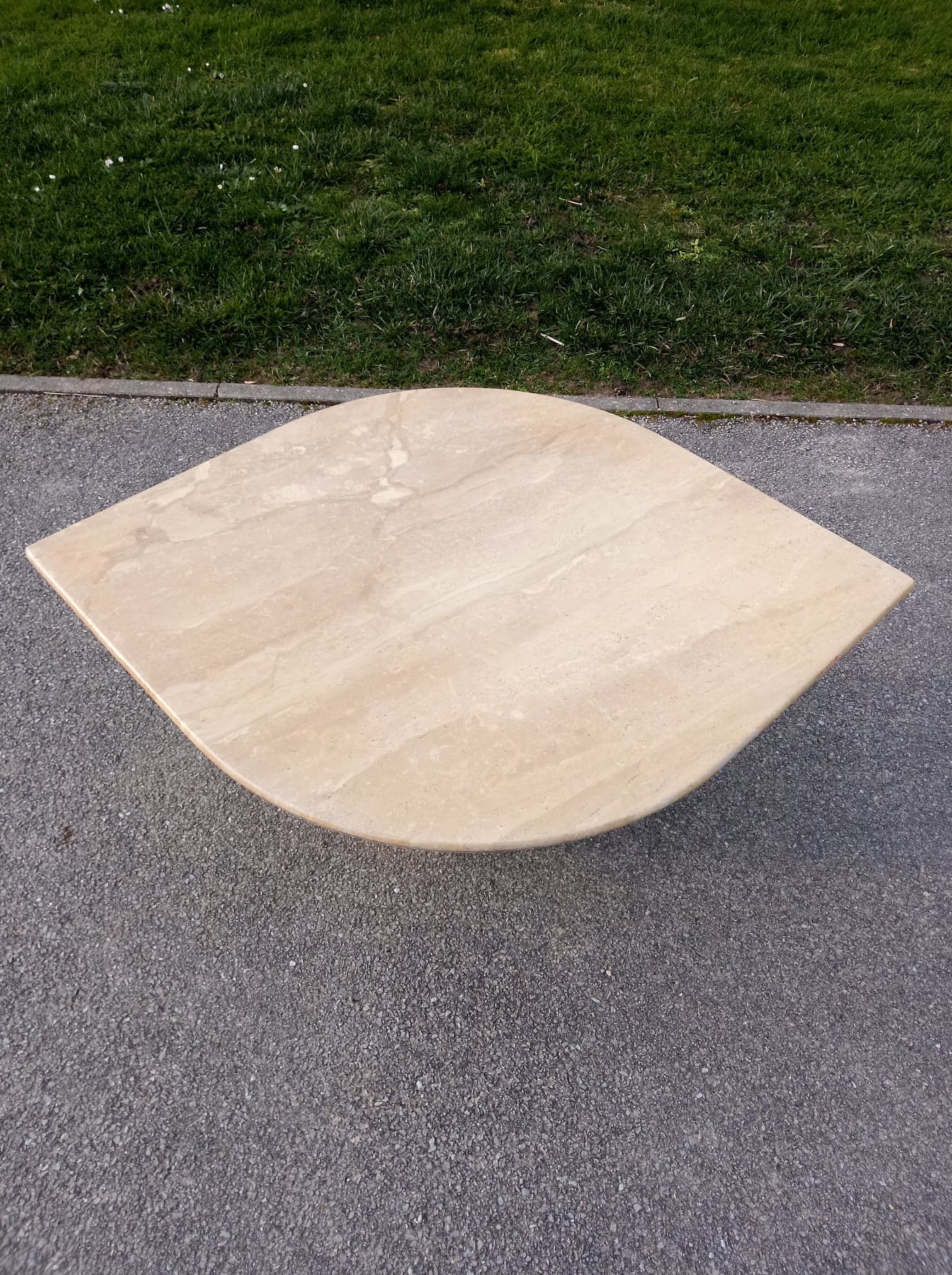 Travertine coffee table