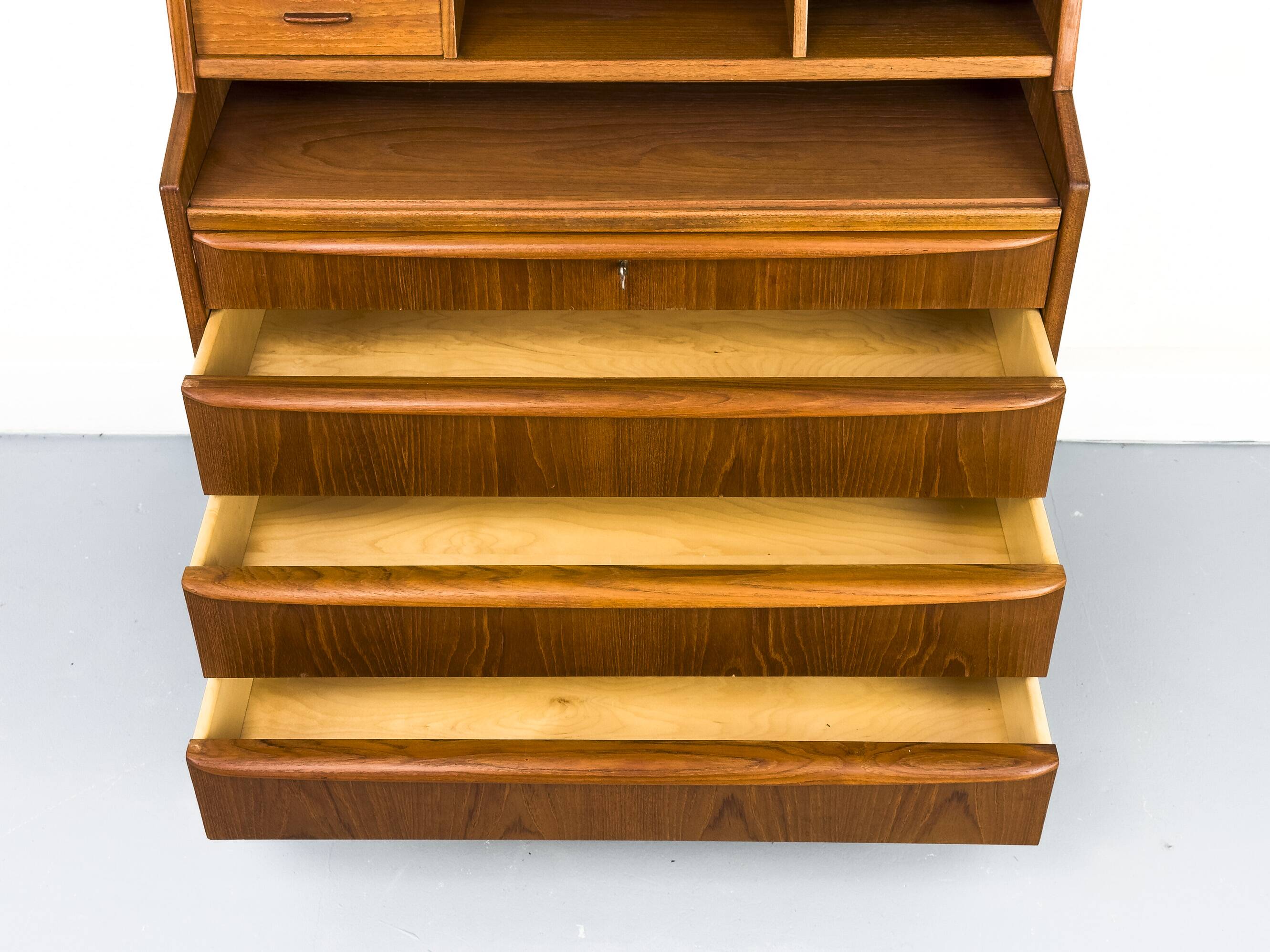 Secrétaire en teck de Chr. Møller, années 1960