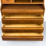 Secrétaire en teck de Chr. Møller, années 1960