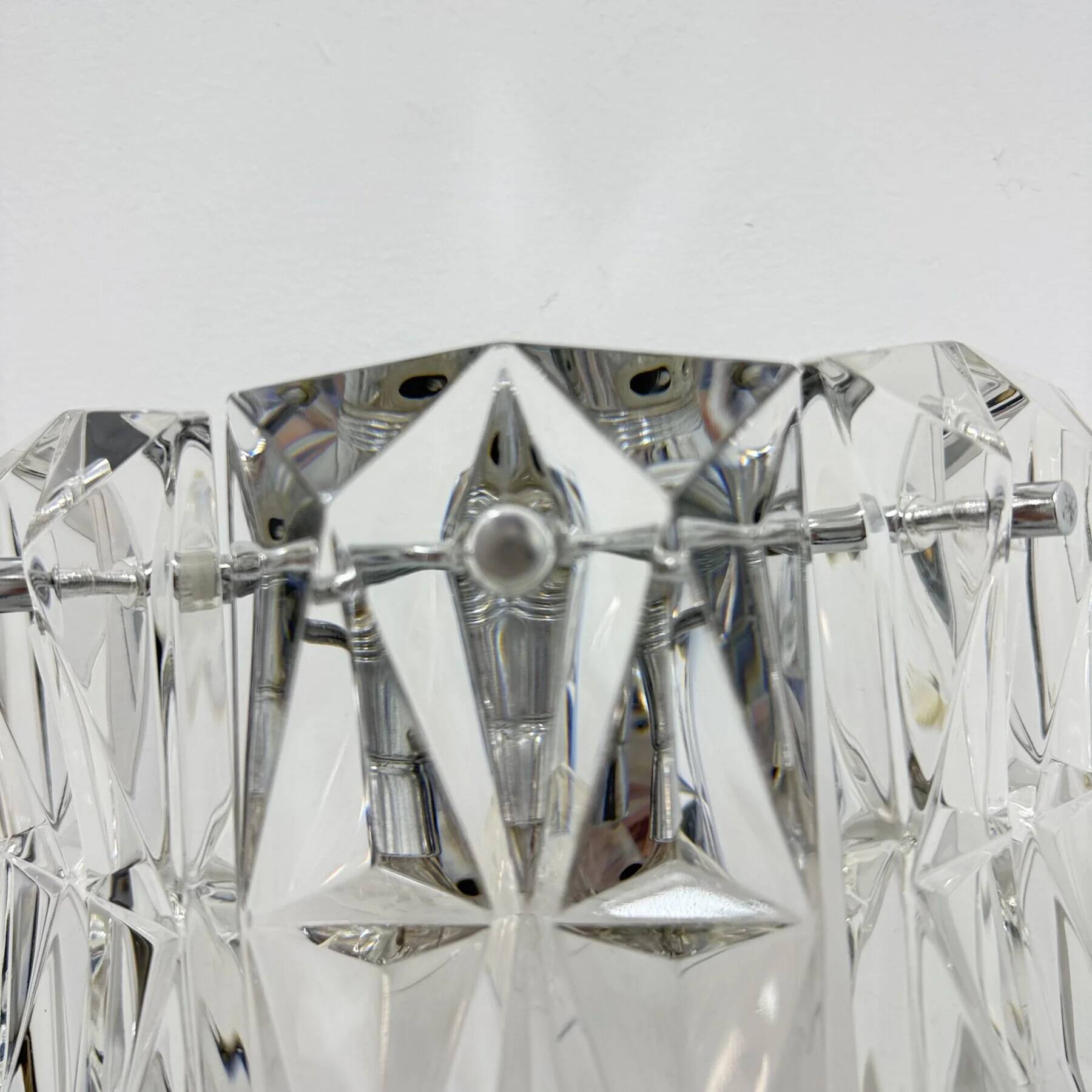 Crystal sconce by Kinkeldey, Germany, 1970s