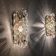 Pair of ÖIA Swedish Glass and Brass Wall Sconces 1960s