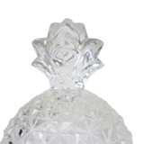 Vintage crystal pineapple sugar bowl pot france 14cm