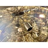 Luxury Huge Champagne E Fumè “Tronchi” Murano Glass Chandelier in Venini Style