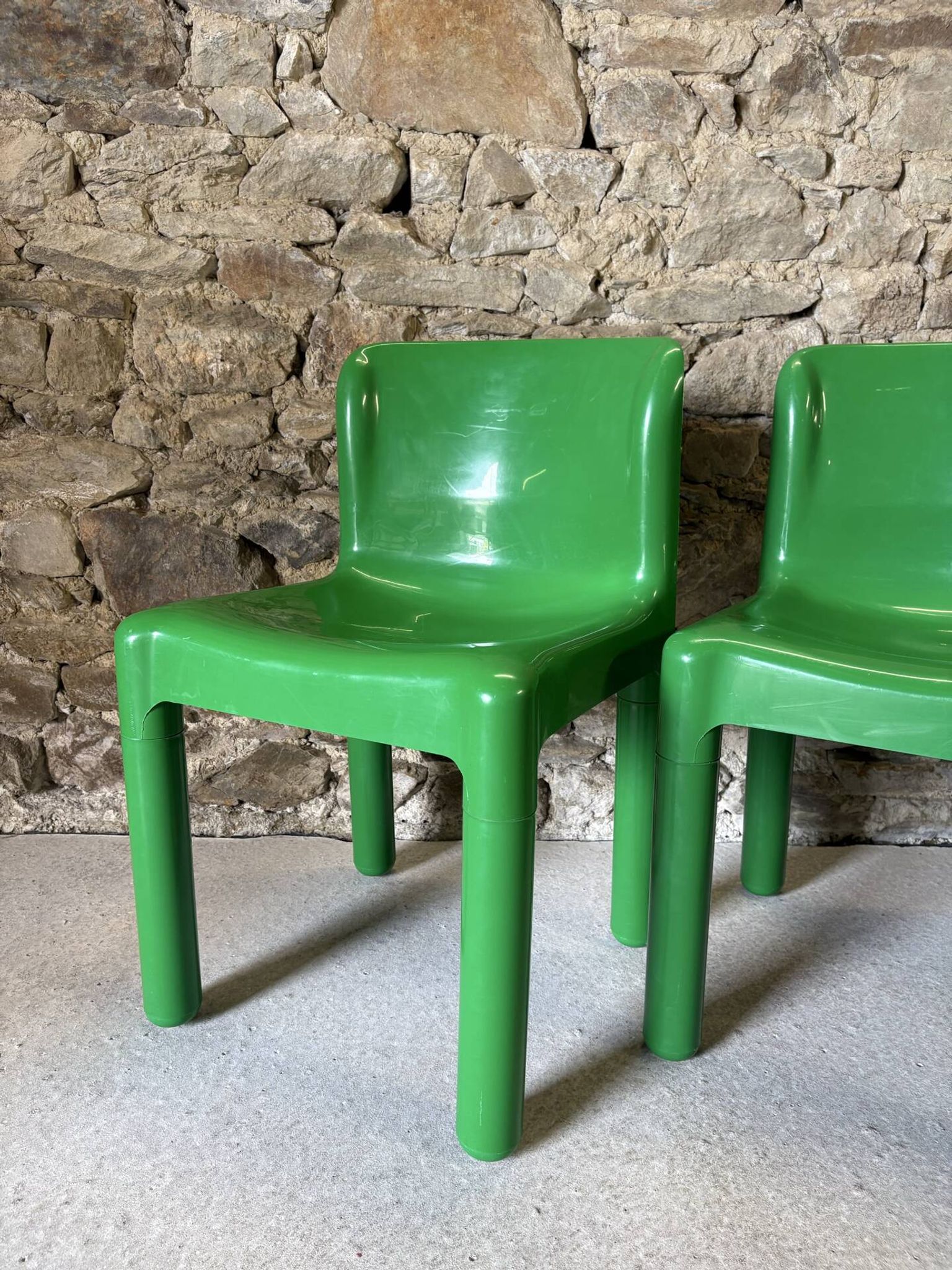 4 chairs model 4875 by C. Bartoli for Kartell, 1970