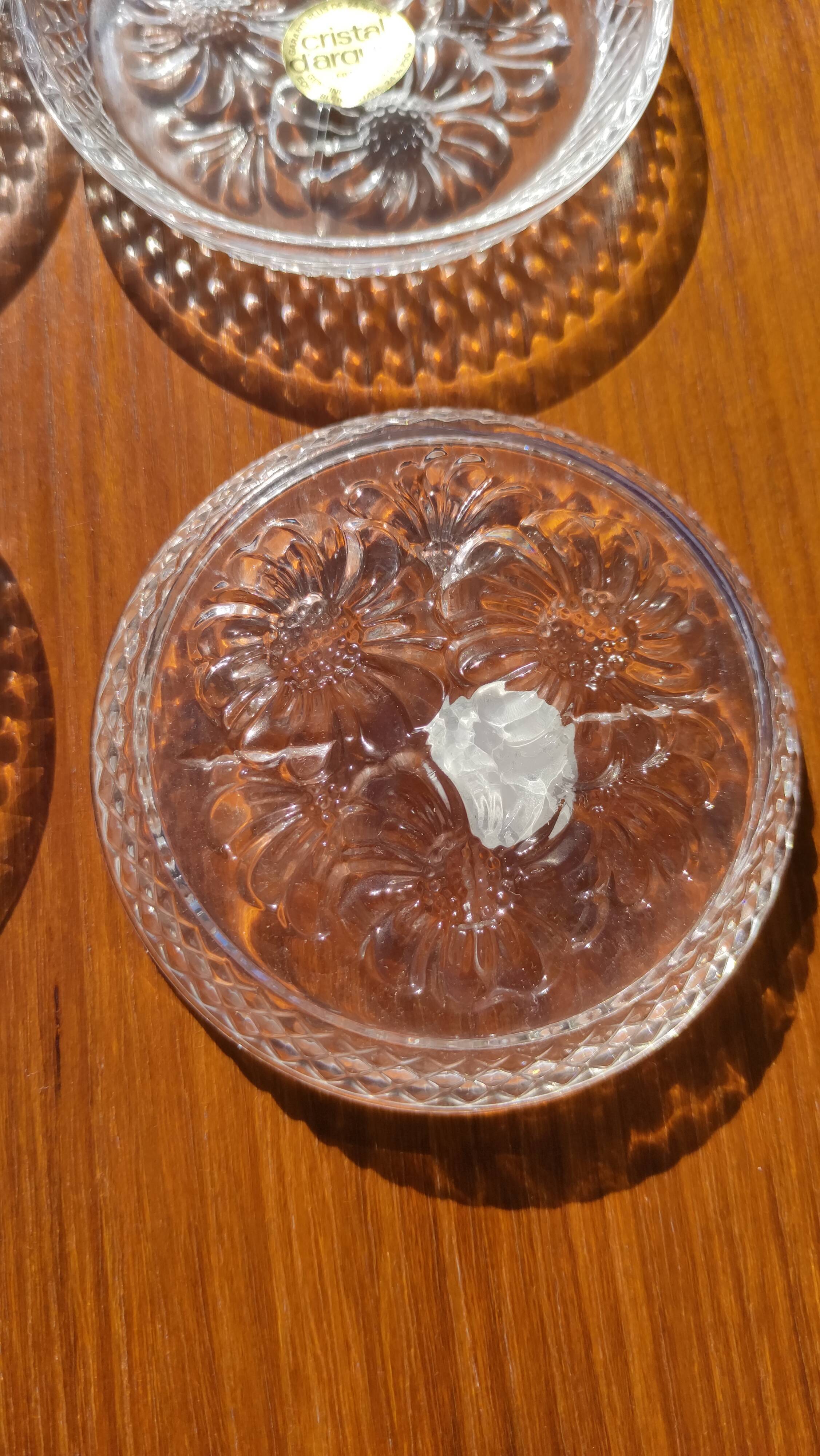 Vintage crystal coaster