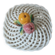 Vintage woven box - Fruit decor in slipware