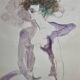 Original watercolor graphite sketch "the erotic dream" signed by Macel Charles Gaichet
