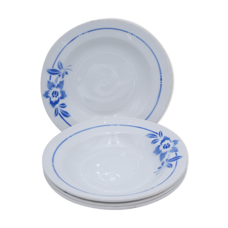 4 assiettes creuses vintage