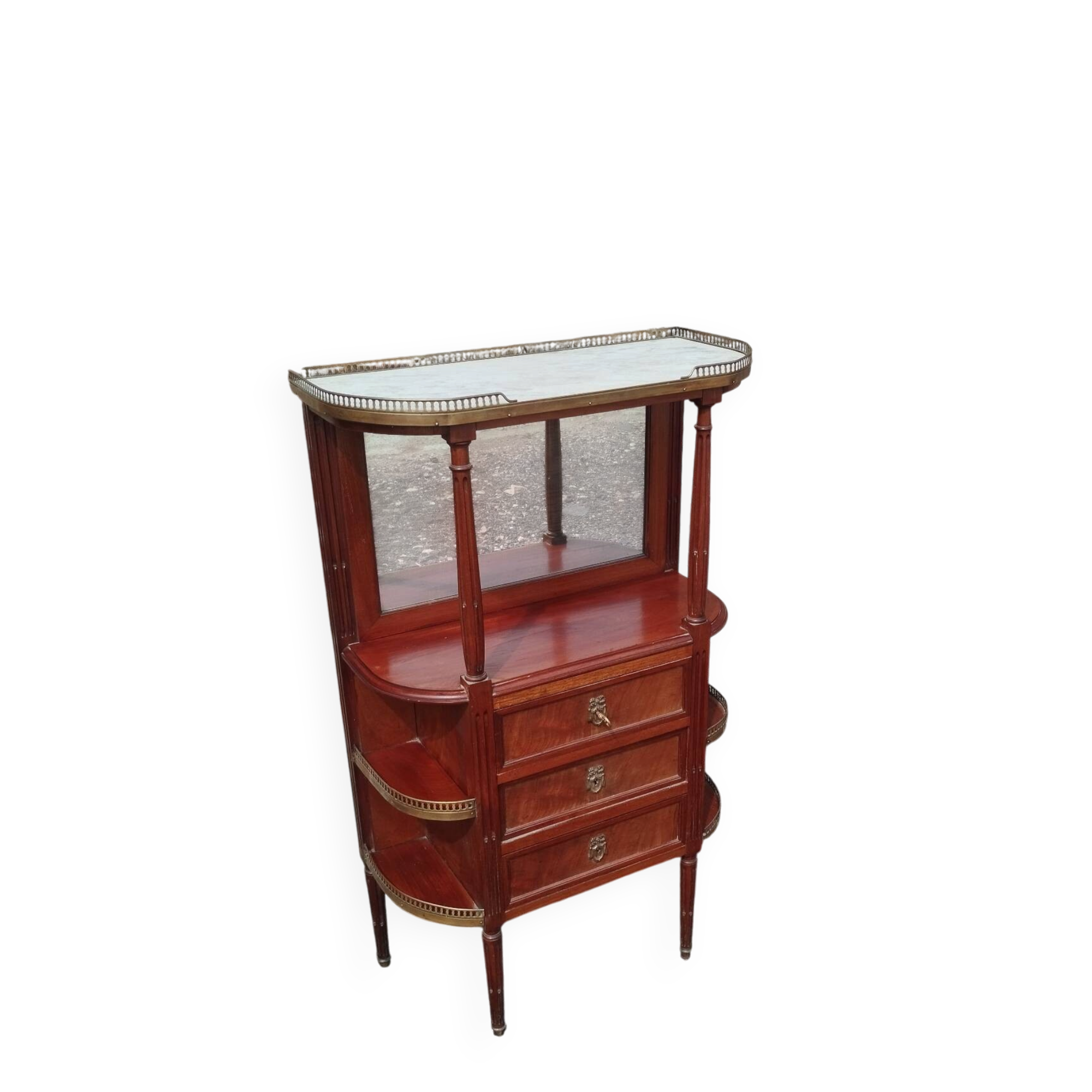Antique Louis XVI style commode with marble top.