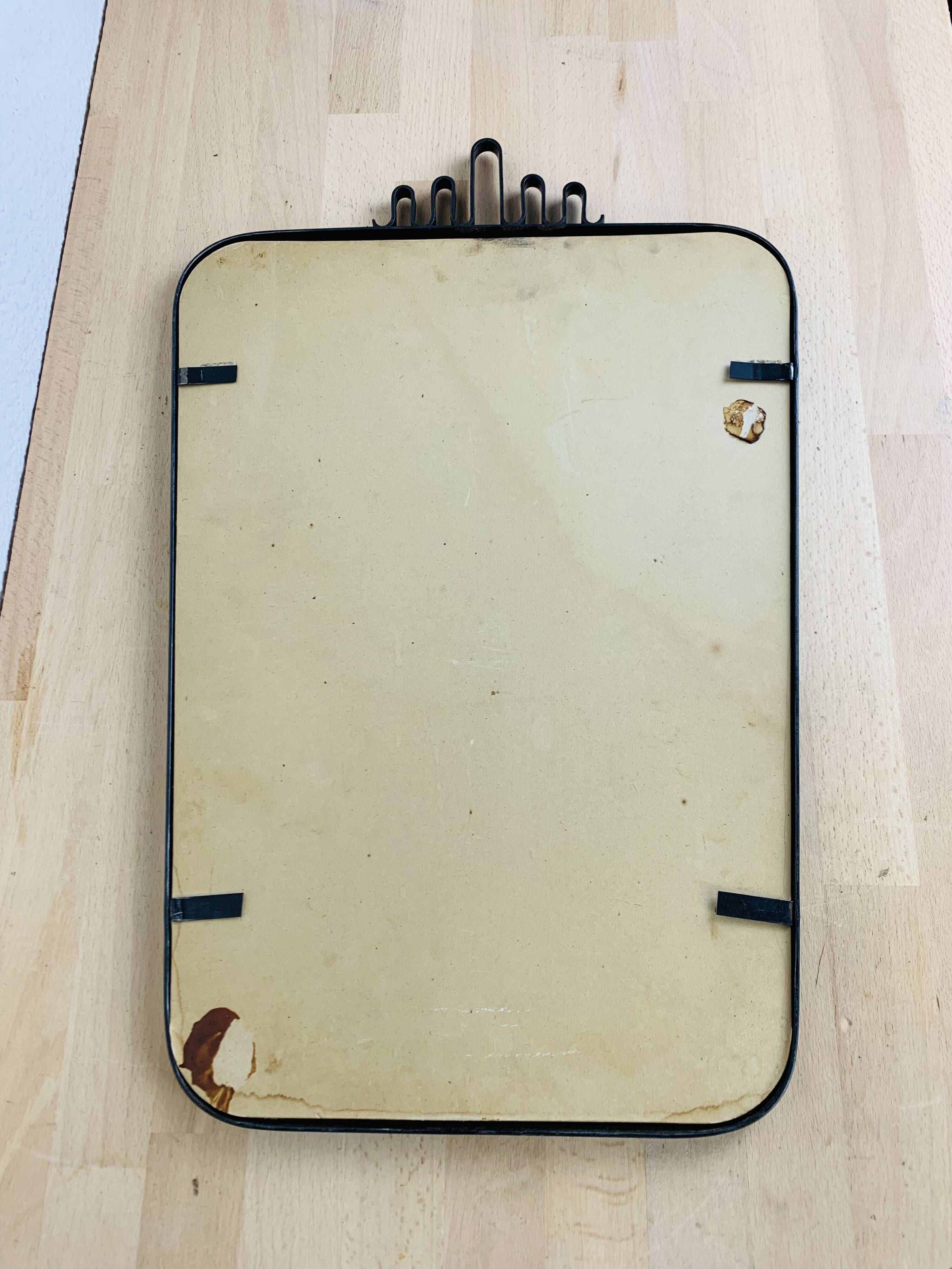 Wrought iron mirror from the 50s